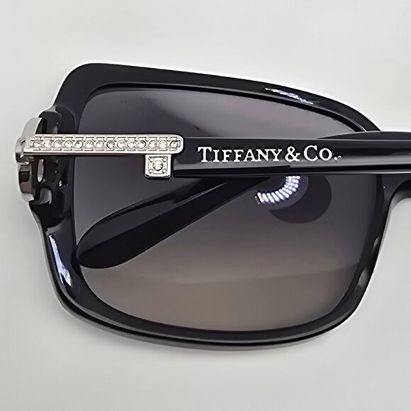 Tiffany & Co TF4043-B 8001/T3 Black Rhinestone Key Polarized Grey Sunglasses main image 6